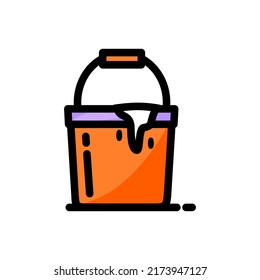 Eimer-Symbol Vektorgrafik Logo-Vorlage für viele Zwecke. Einzeln auf weißem Hintergrund.