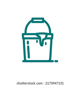 plantilla de logotipo de ilustración de vector de icono de cubo para muchos fines. Aislado sobre fondo blanco.