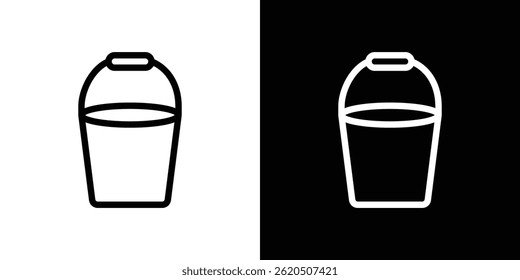 Bucket icon vector, illustration logo template in trendy style