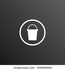 Bucket icon. Vector Illustration  for mobile concept and web design.