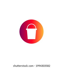 Eimer-Symbol. Vektorgrafik für mobiles Konzept und Webdesign.
