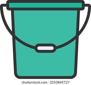 Bucket icon vector image. Suitable for mobile application web application and print media.