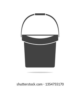 Bucket icon vector isolated