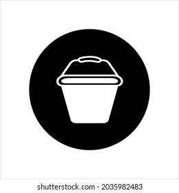 Bucket Icon Vector isolated on white background