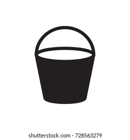 bucket icon vector isolated on white background