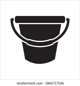Bucket Icon Vector Logo Template Illustration 