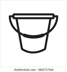 Bucket Icon Vector Logo Template Illustration 