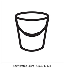 Bucket Icon Vector Logo Template Illustration 