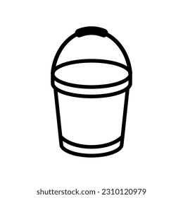 Bucket icon vector on trendy design