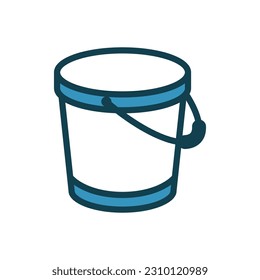 Bucket icon vector on trendy design