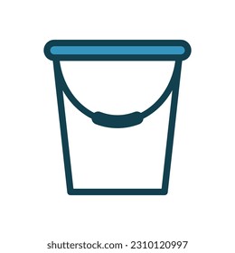 Bucket icon vector on trendy design