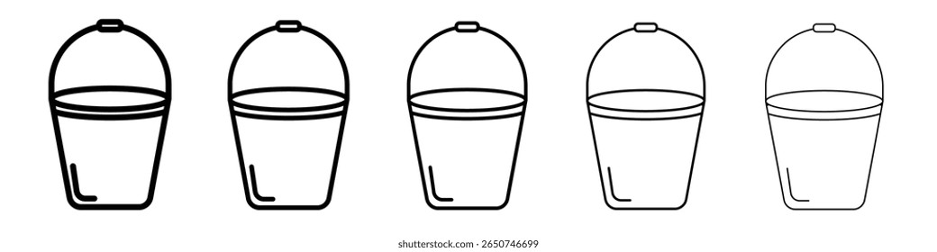 Eimersymbol, Vektorkontursymbol oder -grafik