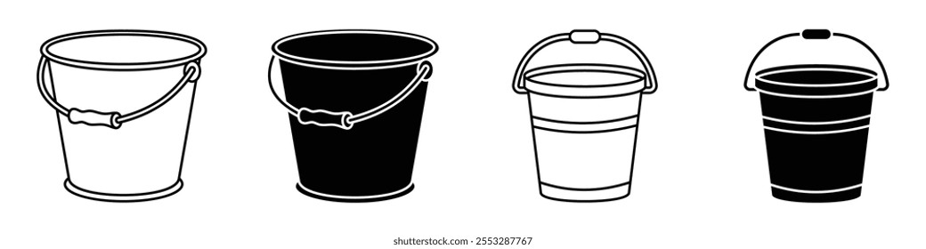 Bucket icon vector set. EPS10