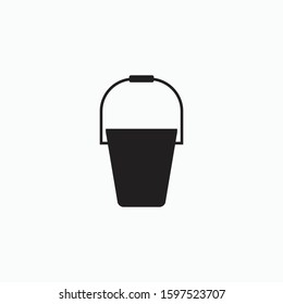 bucket icon vector sign symbol isolated
