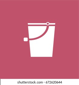 bucket icon. vector sign symbol on white background