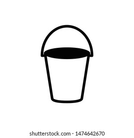 Bucket icon vector style illustration