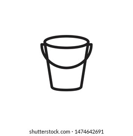 Bucket icon vector style illustration
