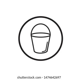 Bucket icon vector style illustration