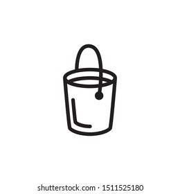 bucket icon vector symbol template
