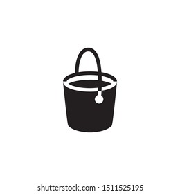 bucket icon vector symbol template