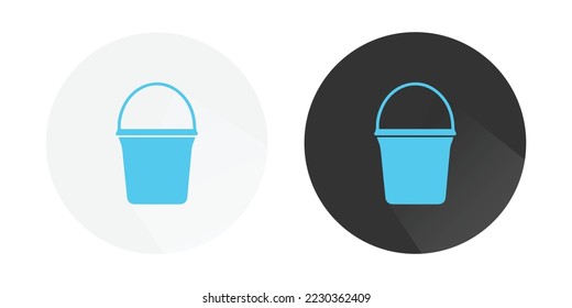 Bucket icon, water bucket logo Colorful vector icons