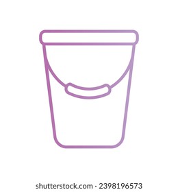 bucket icon with white background vector stock illustration