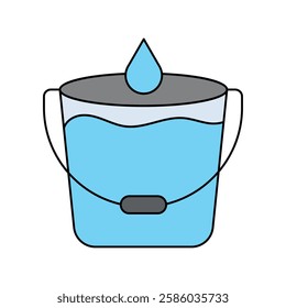 bucket icon with white background vector stock illustration