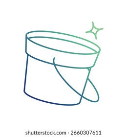 Ícone de balde com fundo branco vetor stock ilustração