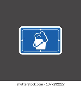 Bucket icon. work sign