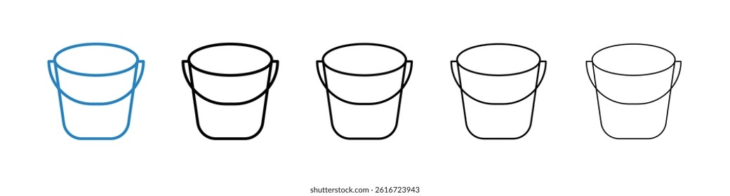 Bucket icons collection vectors for web ui