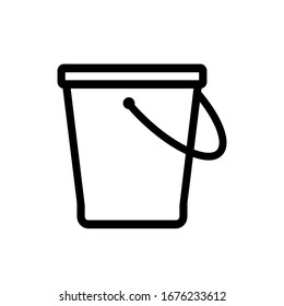 Bucket icon,vector illustration. Flat design style. vector bucket icon illustration isolated on White background, bucket icon Eps10. bucket icons graphic design vector symbols.