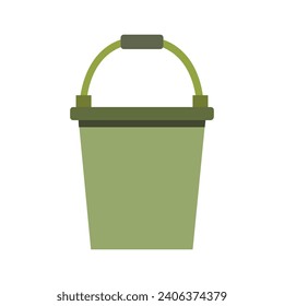 Bucket illustrated on white background