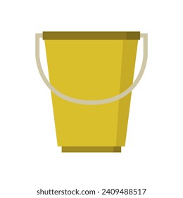 Bucket illustrated on white background