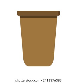 Bucket illustrated on white background