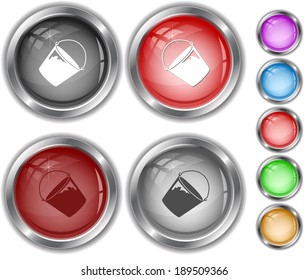 Bucket. Internet buttons.