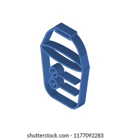 Bucket isometric left top view 3D icon