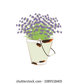 Bucket of lavender