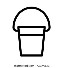  bucket Line icon