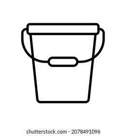 Bucket line icon for apps and web sites