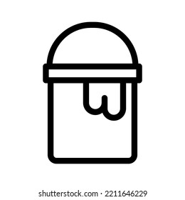 bucket line icon illustration vector graphic