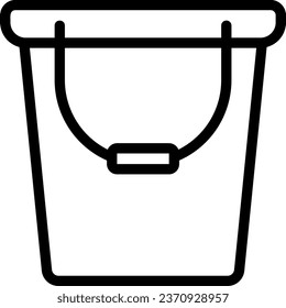 bucket line icon illustration vector