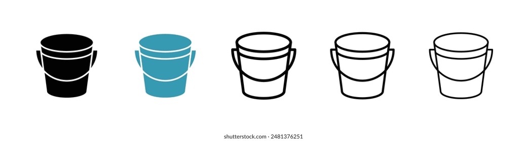 Conjunto de Vectores de iconos de línea de cubo.