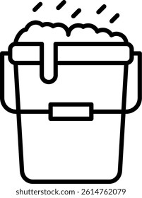 Bucket Line Vector Icon Design