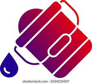 Diseño de icono de Vector de línea de cubo