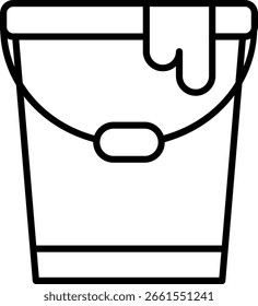Eimerlinienvektordesign