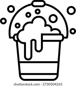 Bucket Line vector Icon Design
