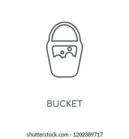 Bucket linear icon. Bucket concept stroke symbol design. Thin graphic elements vector illustration, outline pattern on a white background, eps 10.