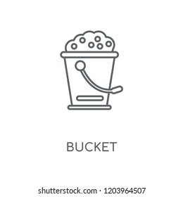 Bucket linear icon. Bucket concept stroke symbol design. Thin graphic elements vector illustration, outline pattern on a white background, eps 10.