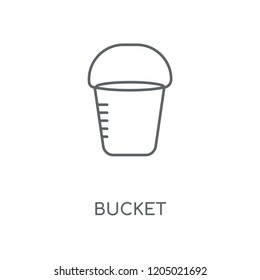 Bucket linear icon. Bucket concept stroke symbol design. Thin graphic elements vector illustration, outline pattern on a white background, eps 10.