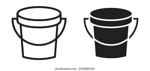 Bucket liner icon vector set.